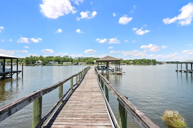 8585 Bay Harbor Rd, Elberta, AL 36530 - dock area with a water view and boat lift