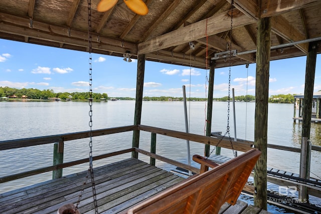 8585 Bay Harbor Rd, Elberta, AL 36530 - dock area featuring a water view and boat lift