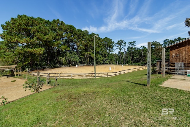 view of property's community with a rural view