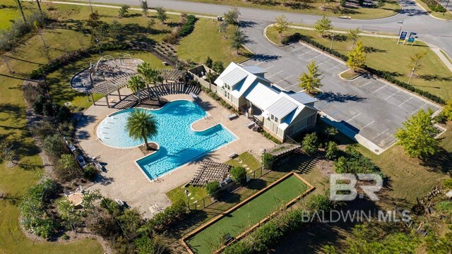 12786 Waxwing Ave, Spanish Fort, AL 36527 - aerial view of a pool area
