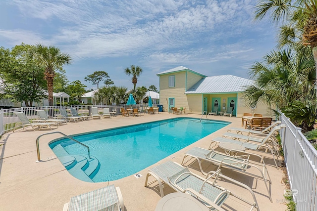 view of pool with a patio area