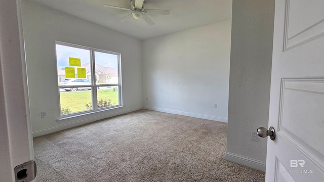 1897 Carly St, Foley, AL 36535 - carpeted spare room featuring ceiling fan and baseboards