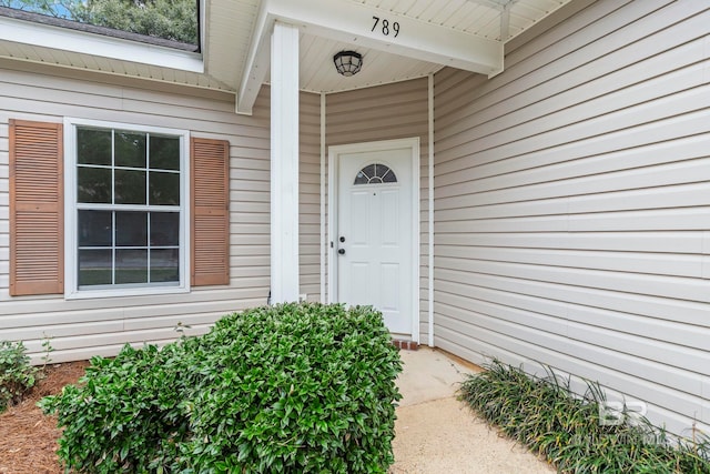 view of doorway to property