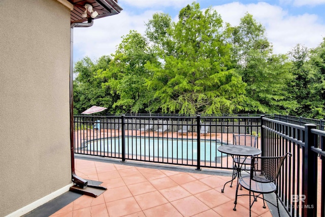 balcony with a patio area