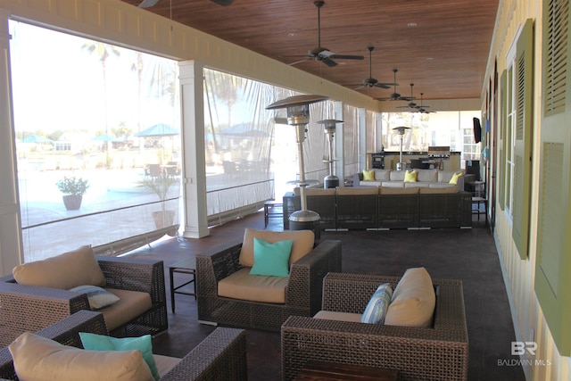 view of patio featuring an outdoor living space