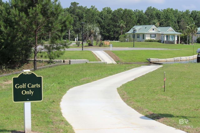 surrounding community with a yard