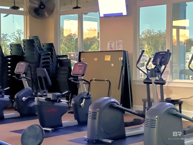 view of gym