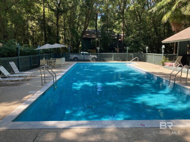 view of pool with a patio area