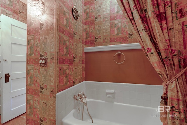 bathroom with a bathing tub