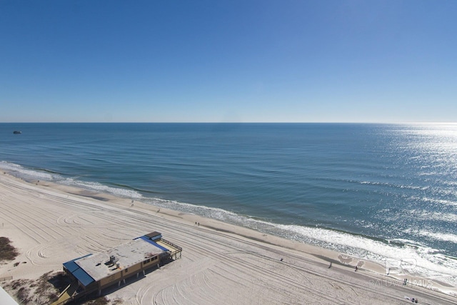 property view of water with a view of the beach