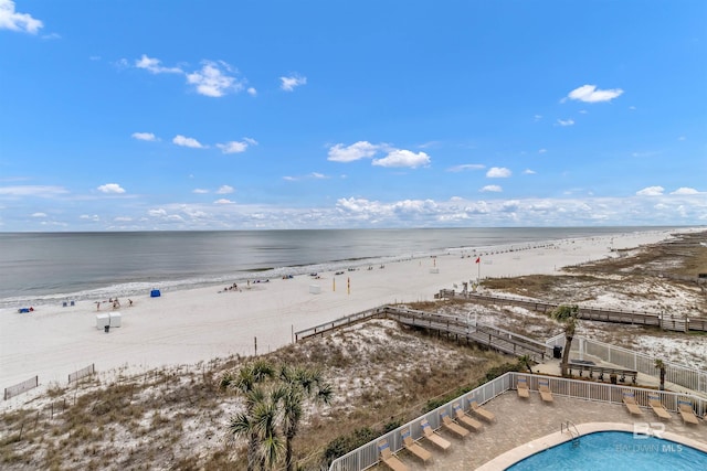 water view with a beach view