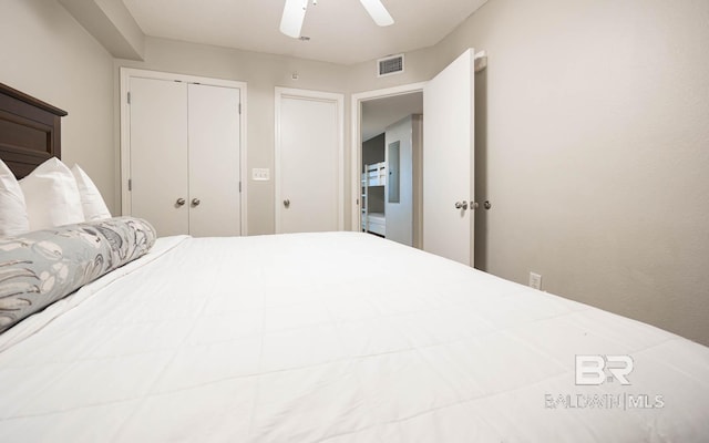 533 W Beach Blvd Unit 705, Gulf Shores, AL 36542 - bedroom with a closet and ceiling fan