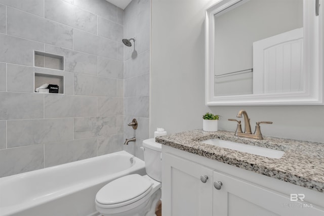 5774 Ono Ave, Pensacola, FL 32507 - bathroom featuring toilet, tub / shower combination, and vanity
