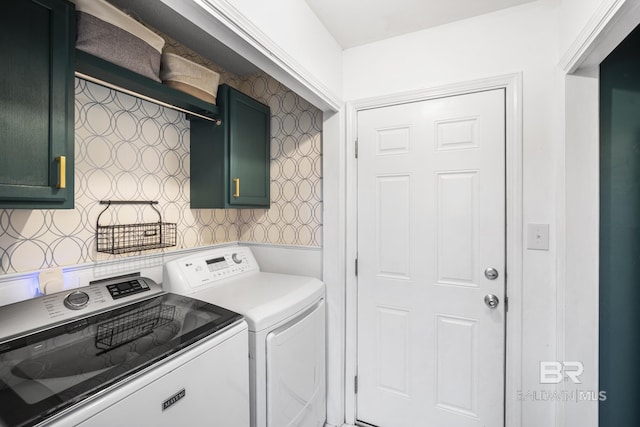 117 Richmond Rd, Daphne, AL 36526 - laundry area featuring cabinet space and washer and clothes dryer