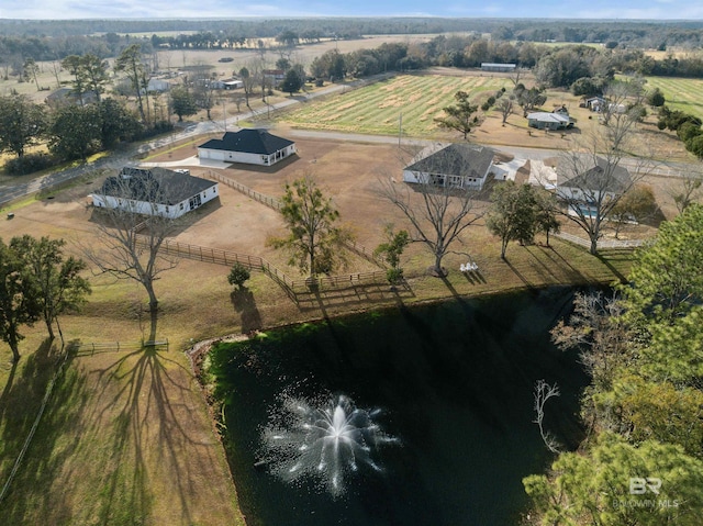 aerial view featuring a rural view