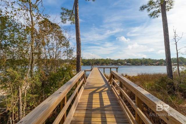 9005 Tuscaloosa Dr, Perdido Beach, AL 36530 - view of dock with a water view