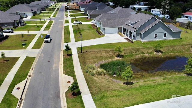 drone / aerial view with a residential view