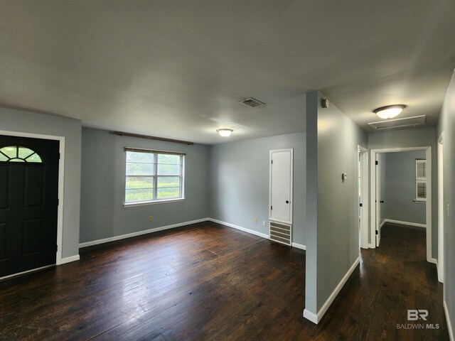 entryway featuring dark hardwood / wood-style floors