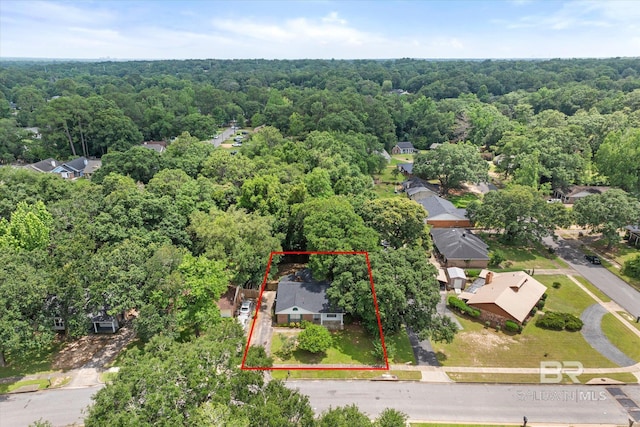 5645 Green Tree Rd, Mobile, AL 36609 - view of property location featuring a heavily wooded area and property parcel outlined