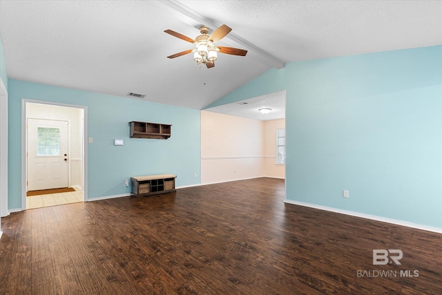 5645 Green Tree Rd, Mobile, AL 36609 - unfurnished living room featuring a ceiling fan, wood finished floors, and baseboards