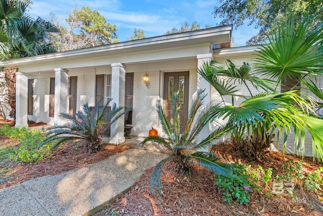 view of front of home featuring covered porch