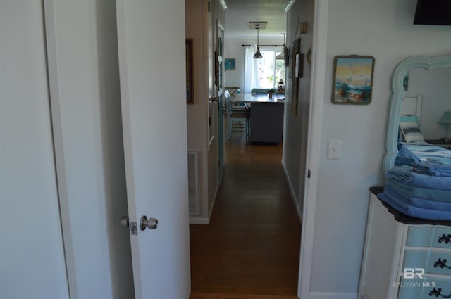 220 Shoreland Cir, Gulf Shores, AL 36542 - hallway featuring dark hardwood / wood-style flooring