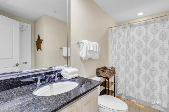 527 E Beach Blvd Unit 802, Gulf Shores, AL 36542 - full bathroom featuring vanity, a shower with curtain, and tile patterned flooring