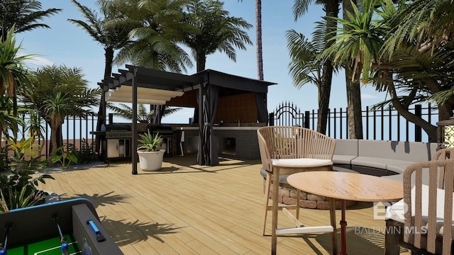 1438 Bienville Blvd Unit B, Dauphin Island, AL 36528 - view of wooden deck