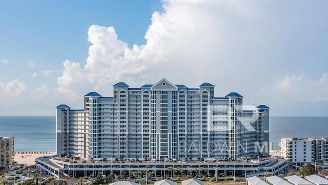 view of property with a water view