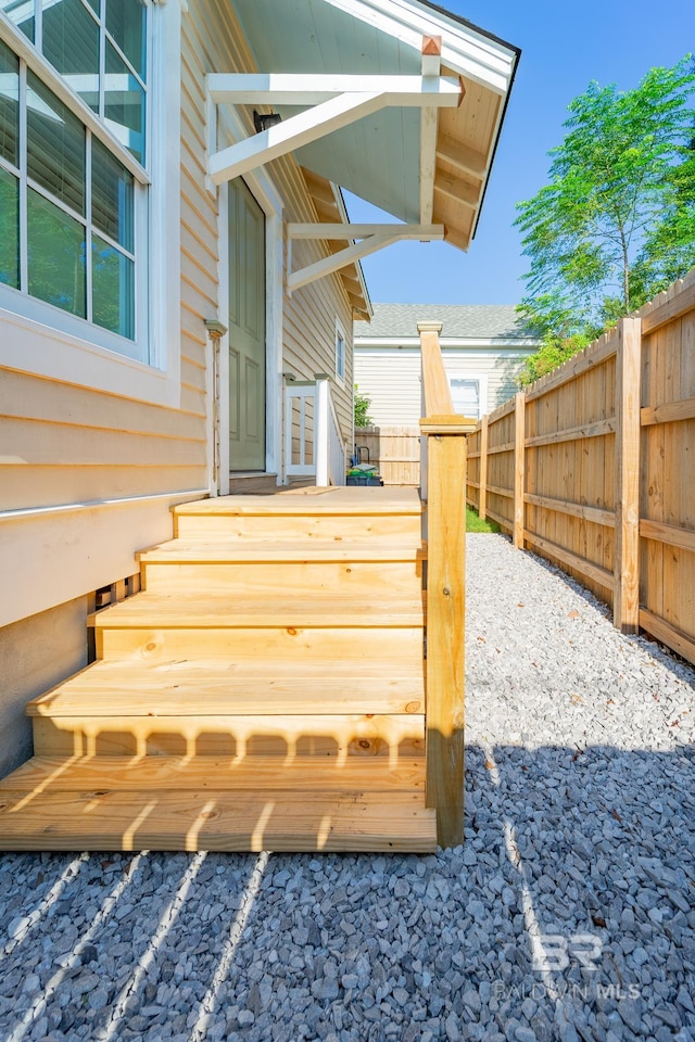 view of stairway