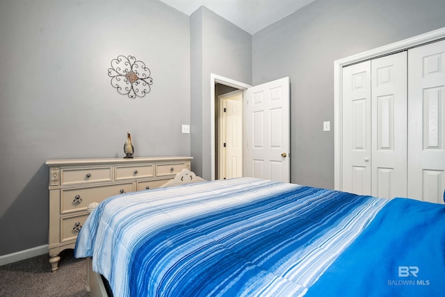 4 Yacht Club Dr, Daphne, AL 36526 - bedroom with dark carpet, a closet, and baseboards