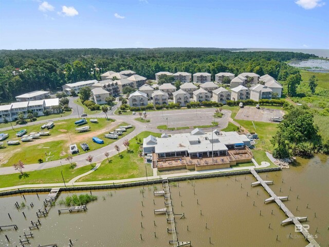 4 Yacht Club Dr, Daphne, AL 36526 - aerial view of property and surrounding area with a nearby body of water and a heavily wooded area