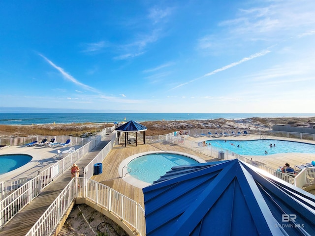 23044 Perdido Beach Blvd Unit 141, Orange Beach, AL 36561 - community pool featuring a water view and a gazebo