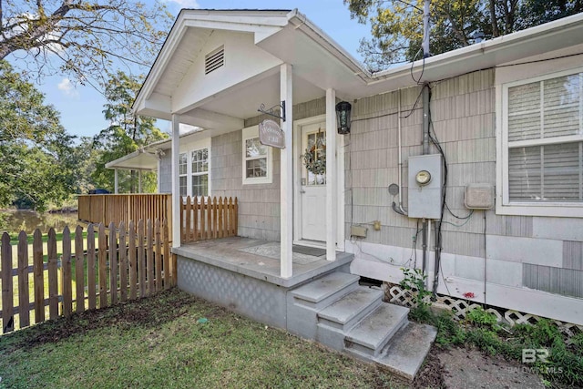 view of doorway to property