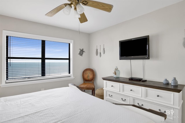 bedroom with a ceiling fan