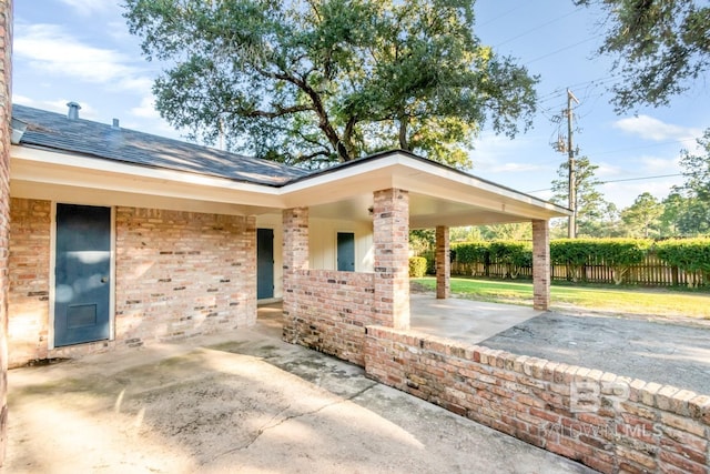 exterior space with a patio