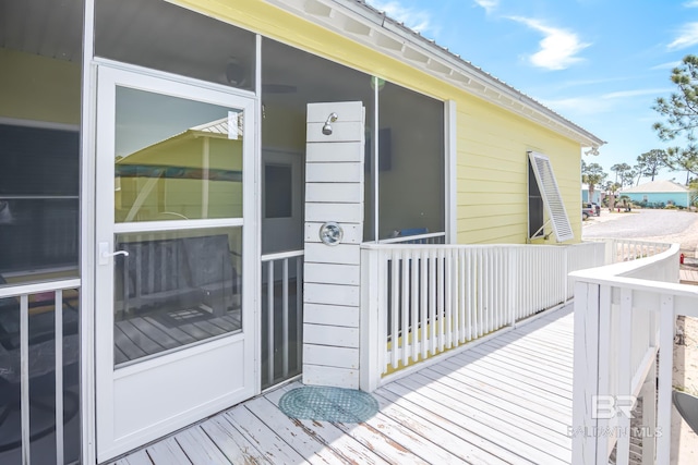 view of wooden deck