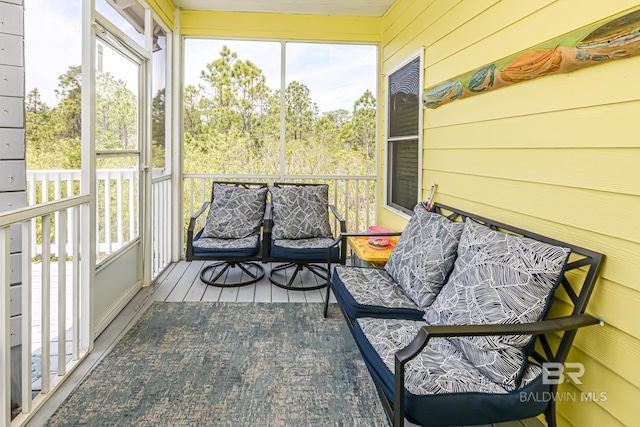 view of sunroom / solarium