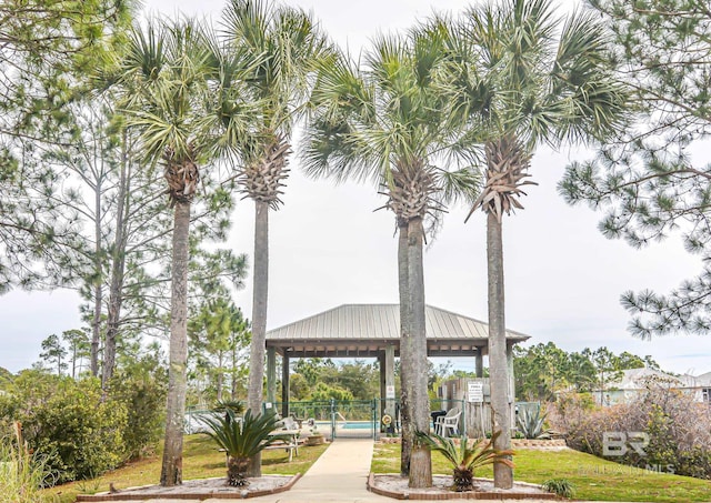 view of home's community featuring a gazebo