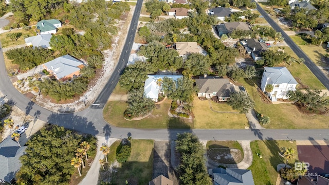 aerial view with a residential view