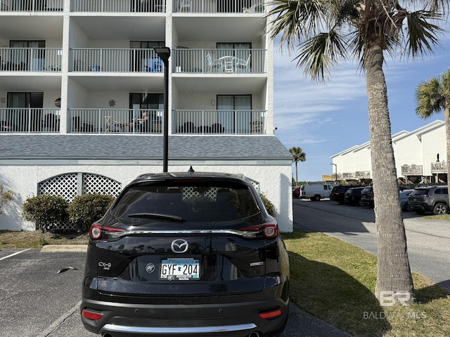 view of parking / parking lot