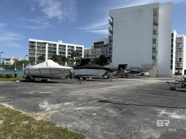 view of uncovered parking lot