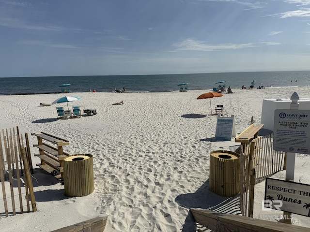 water view with a beach view