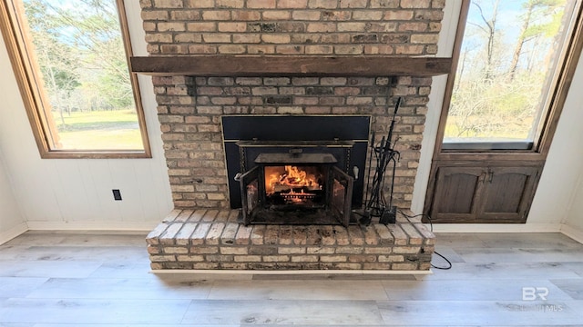 interior details with hardwood / wood-style floors