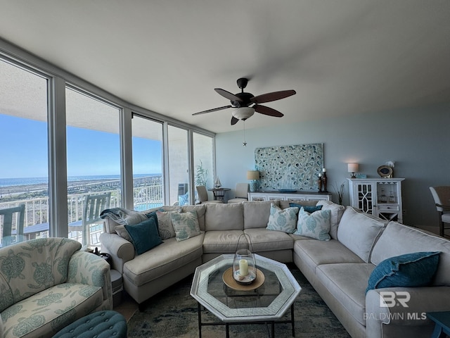 28107 Perdido Beach Blvd Unit D713, Orange Beach, AL 36561 - living area featuring ceiling fan