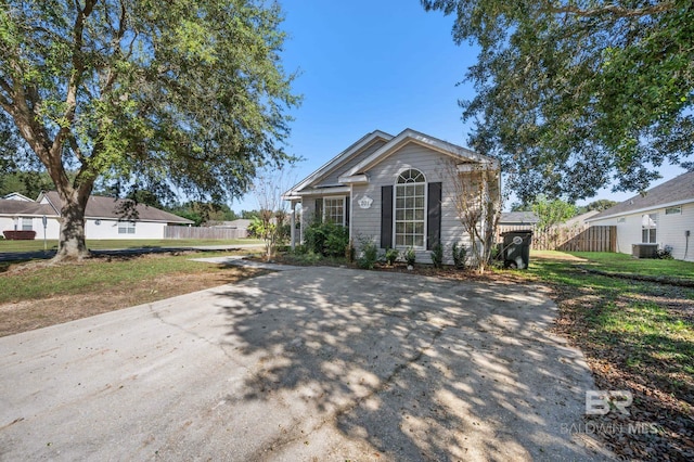 view of front of house featuring central AC unit