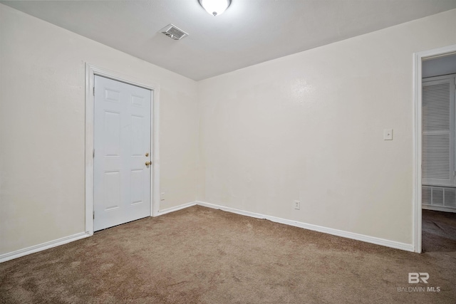 view of carpeted empty room