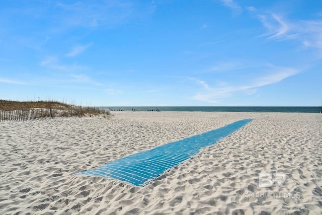 property view of water with a view of the beach