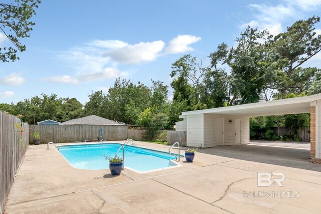 3755 N Claridge Rd, Mobile, AL 36608 - view of swimming pool featuring a fenced backyard and a patio area