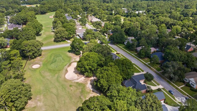 9791 Aspen Cir, Spanish Fort, AL 36527 - aerial view of property and surrounding area featuring a local golf course and nearby suburban area